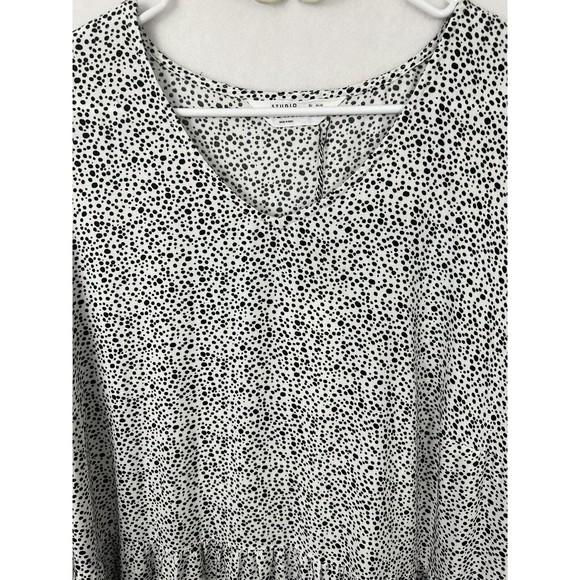 Studio Untold Peasant Maxi Dress White Black Spotted Print Dress NWT Size 16/18 - Picture 3 of 8